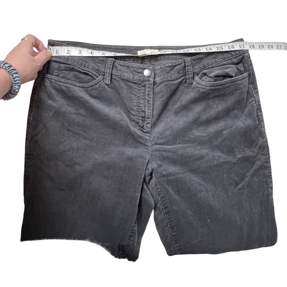 Eileen Fisher Grey Corduroy Pants Womens SZ 12 *Front pockets have holes MidRise - Picture 6 of 10